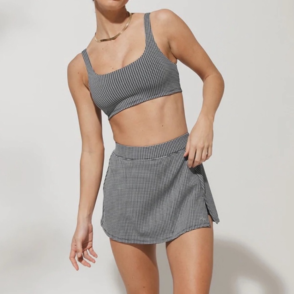 Alo Houndstooth Skirt
